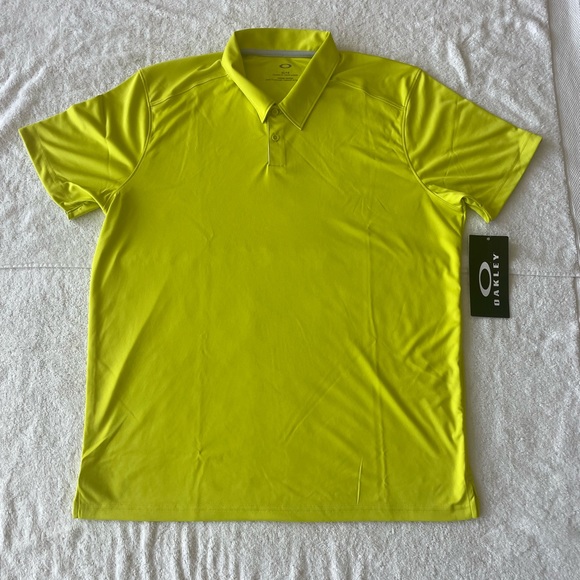 NWT Oakley Short Sleeve Divisional Polo, Neon Yellow, XL - Picture 2 of 7